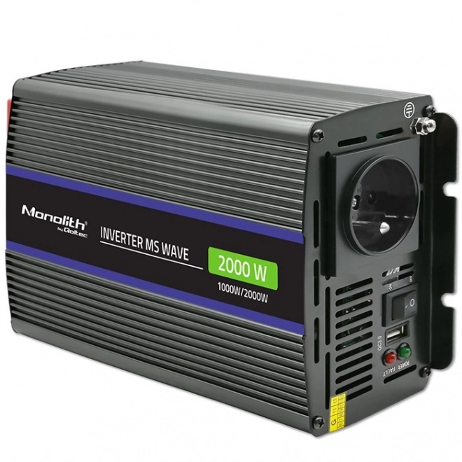 Měnič napětí Monolith 2000 MS Wave | 12V na 230V | 1000/2000W | USB