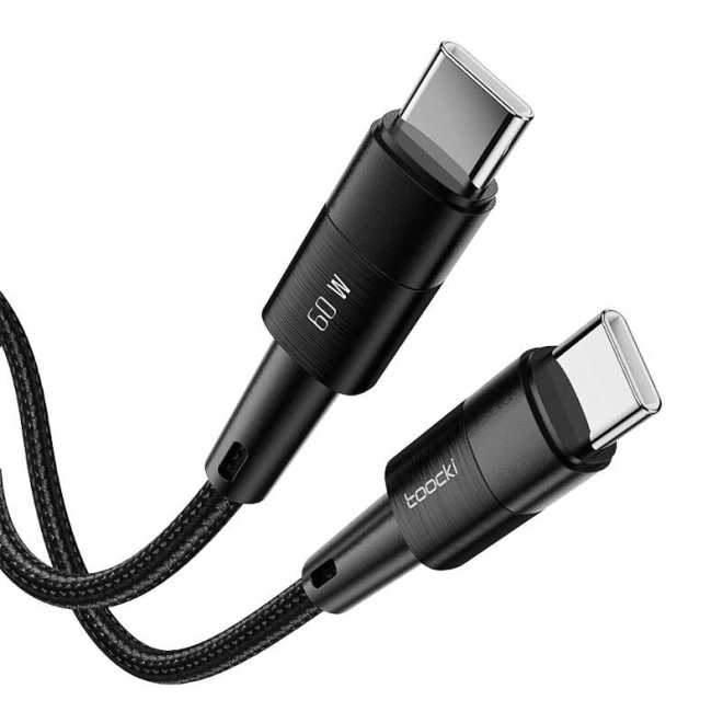 Kabel USB-C na USB-C Toocki TXCTT2-YS03, 1m, FC 60W (černý)