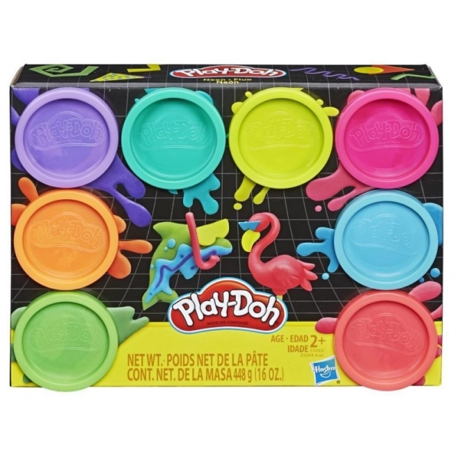 Play-doh Balení 8 ks kelímků neonové barvy