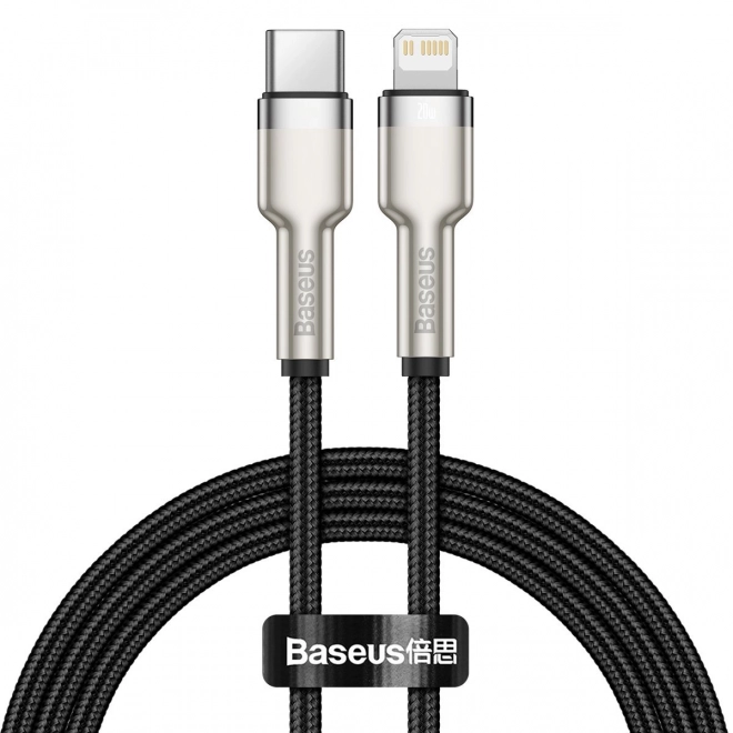 USB-C kabel pro Lightning Baseus Cafule, PD, 20W, 1m (černý)