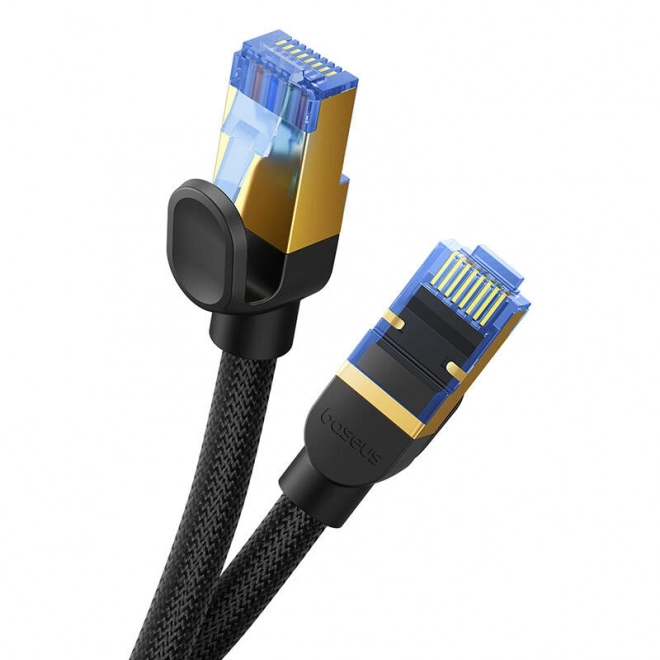 Opletený síťový kabel cat.7 Baseus Ethernet RJ45, 10Gbps, 5m (černý)