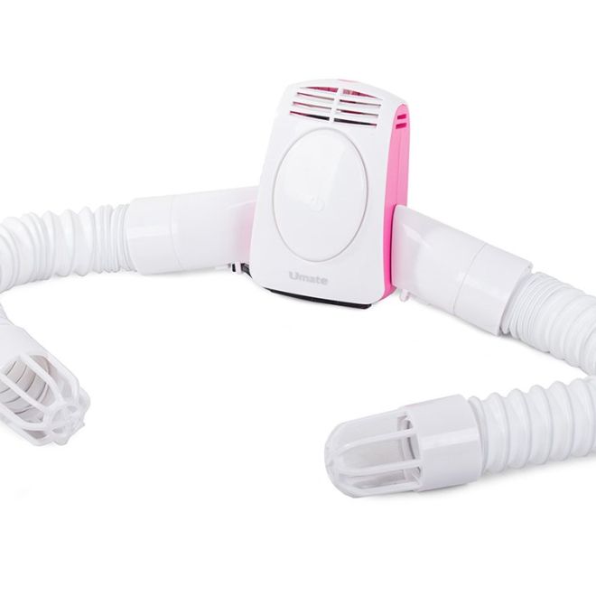 Chytré elektrické ramínko na oblečení – Bílo-růžové