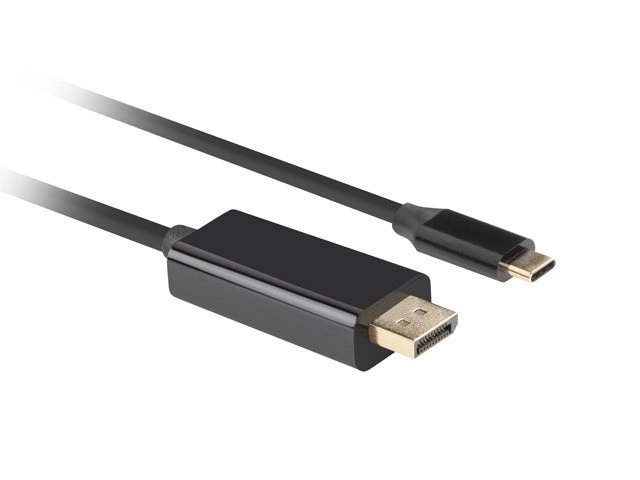 Kabel USB-C(M)->Displayport 1,8M 4K 60HZ černý