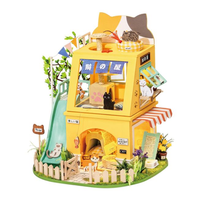 Kočičí dům - DIY Miniaturní domeček pro panenky