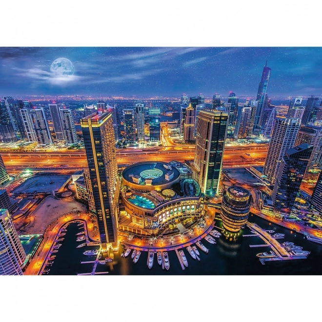 Panoramatické puzzle Světla v Dubaji 2000 ks