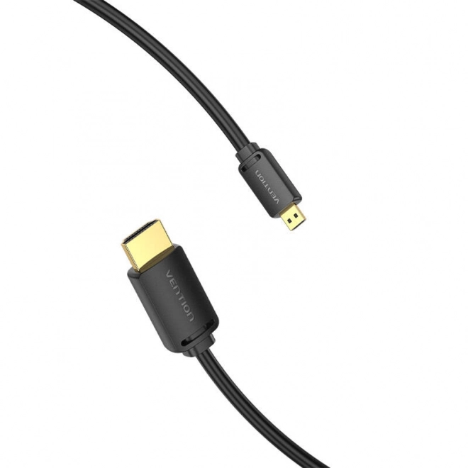 Kabel HDMI-D samec na HDMI-A samec Vention AGIBF 1m, 4K 60Hz (černý)