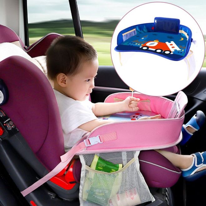Cestovní stolek do auta pro dětskou autosedačku "Hasičské auto"