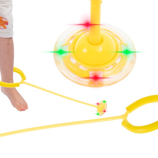 Hula hop noha skákací míč svítící LED žlutá