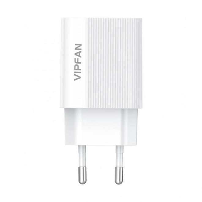 Síťová nabíječka VFAN E01, 1x USB, 2,4A + kabel Lightning (bílý)