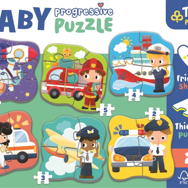 Baby puzzle Povolání a vozidla