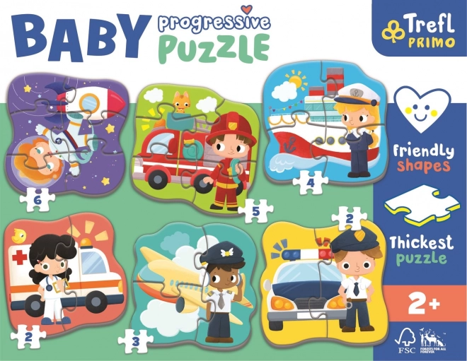 Baby puzzle Povolání a vozidla