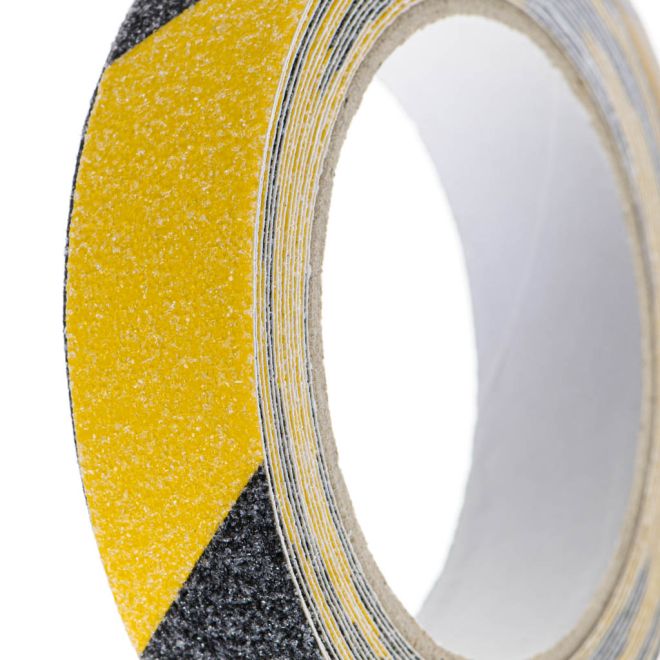 Protiskluzová ochranná páska 2,5 cmx5 m černá/žlutá