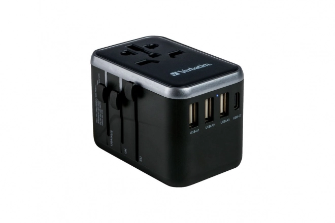 UTA-04 49546 PD 61W cestovní nabíječka a adaptér, QC 3.0, 2x USB-C, 3x USB-A