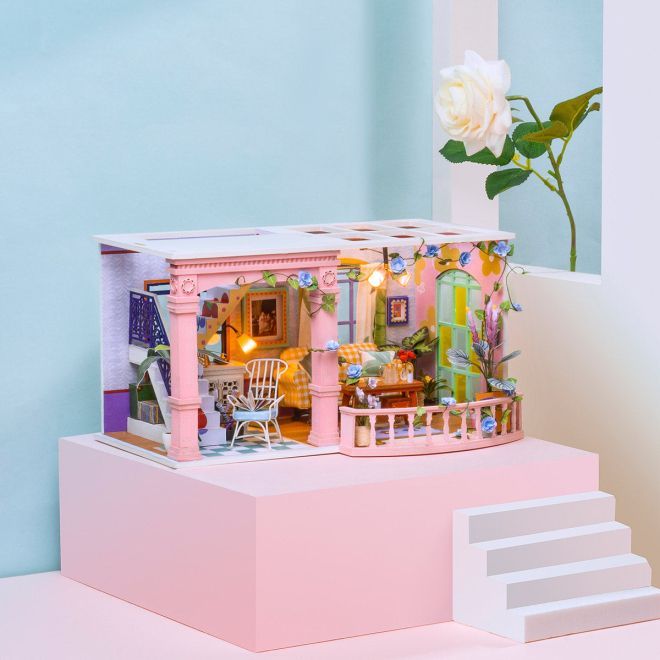 Roztomilá terasa Sweet Patio - DIY miniaturní domek