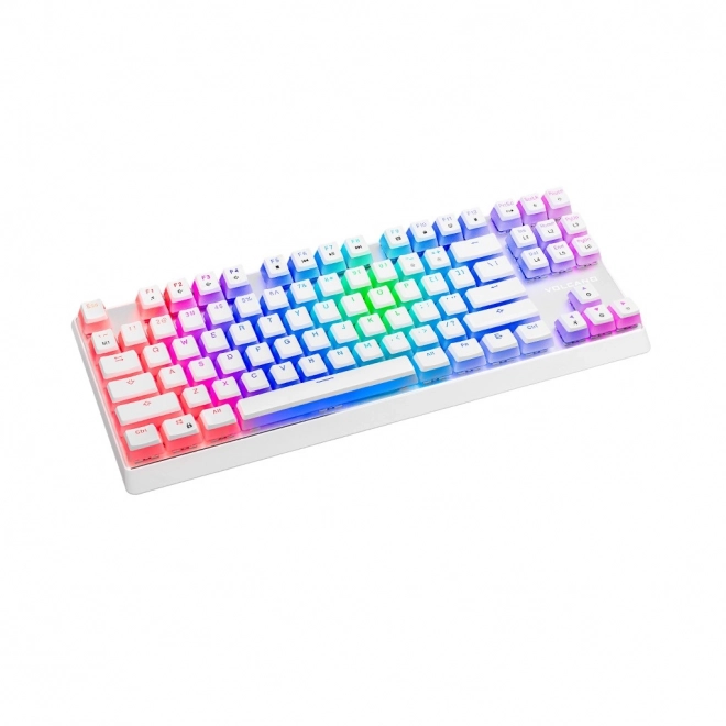 Drátová mechanická klávesnice RGB PUDDING EDITION bílá