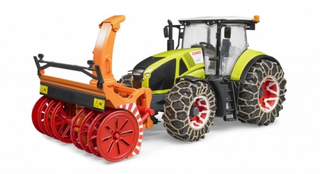 Bruder Traktor Class Axion 950 se sněhovou frézou