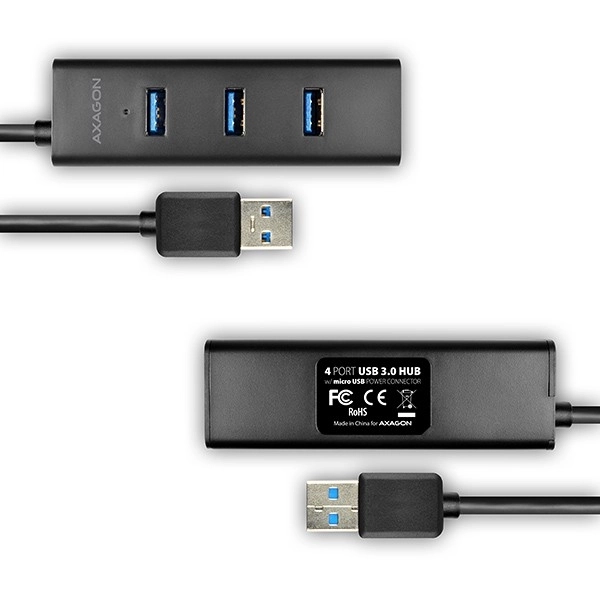 HUE-S2BP 4-portový nabíjecí rozbočovač USB 3.2 Gen 1, 1,2m kabel, síťový adaptér