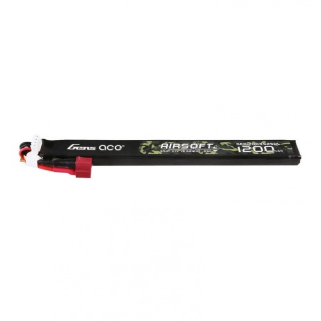 Gens Ace 25C 1200mAh 3S1P 11.1V Airsoft Gun Lipo baterie s T konektorem Dlouhá velikost