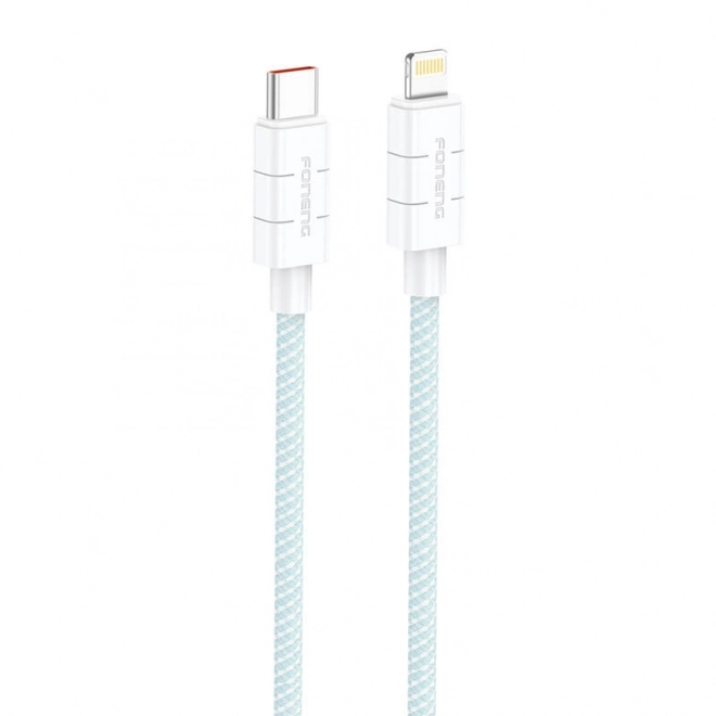 Kabel Foneng USB-C na Lightning 1,2m v modré barvě