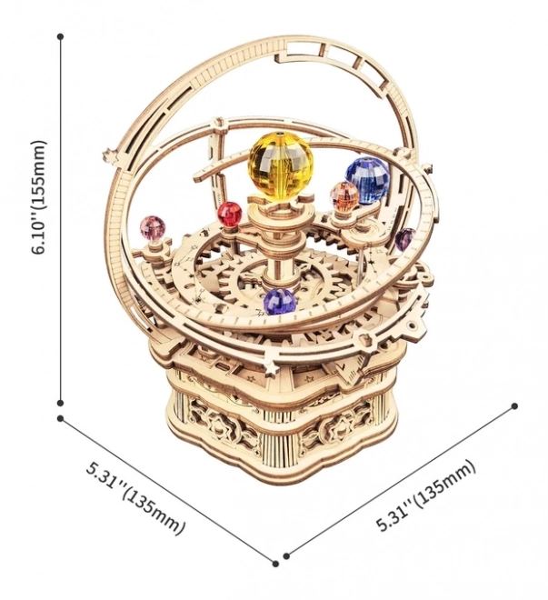 RoboTime 3D skládačka hrací skříňky Historický orloj