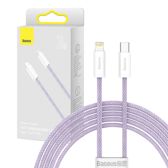 Kabel USB-C pro Lightning Baseus řady Dynamic, 20 W, 2 m (fialový)