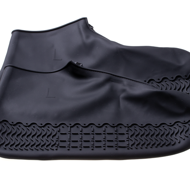 Gumové nepromokavé chrániče bot se zipem velikosti "40-44" - černá