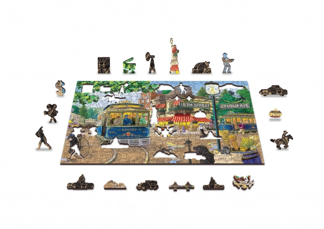 Dřevěné puzzle viktoriánská ulice XL