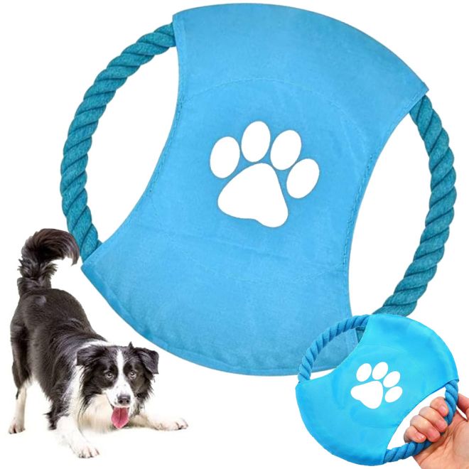 Žvýkací hračka pro psy přetahování lanem frisbee disk
