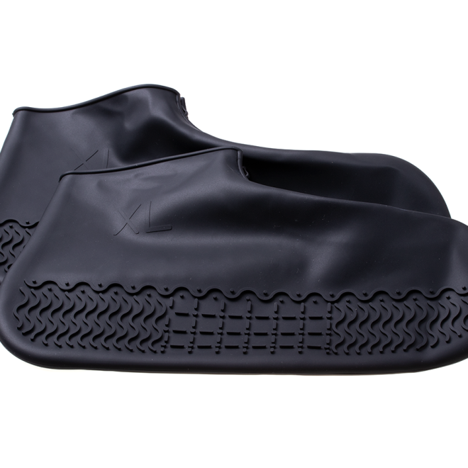 Gumové nepromokavé chrániče bot se zipem velikosti "43-48" - černá