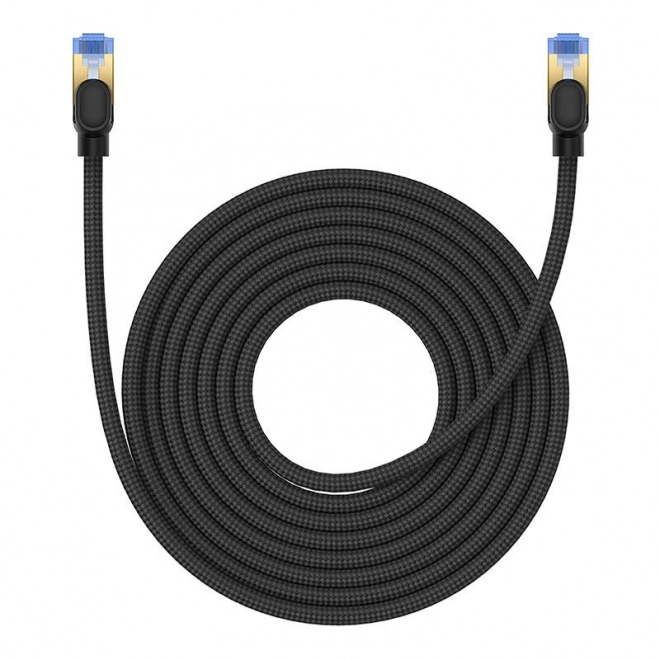 Opletený síťový kabel cat.7 Baseus Ethernet RJ45, 10Gbps, 8m (černý)