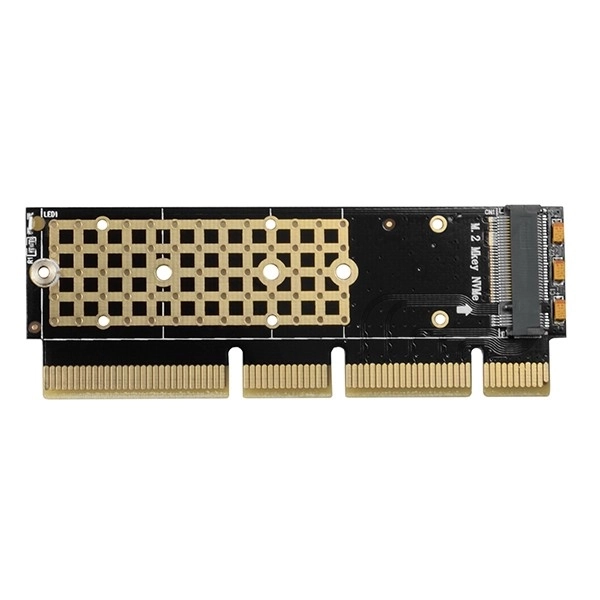 PCEM2-1U interní adaptér PCIe x16/x8/x4, slot M.2 NVMe M-key, 1U