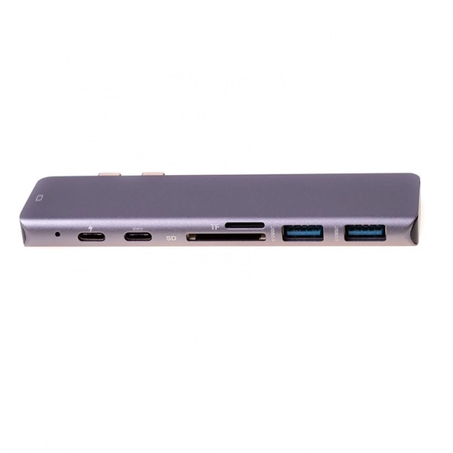 Adaptér 7v1 HUB USB-C HDMI 4K SD pro MacBook Pro / Air - Šedý