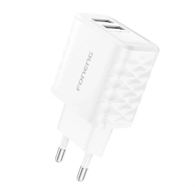 Nabíječka Foneng EU53 s 2x USB-A a USB-C kabelem