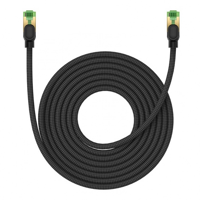 Opletený síťový kabel cat.8 Baseus Ethernet RJ45, 40 Gb/s, 8 m (černý)