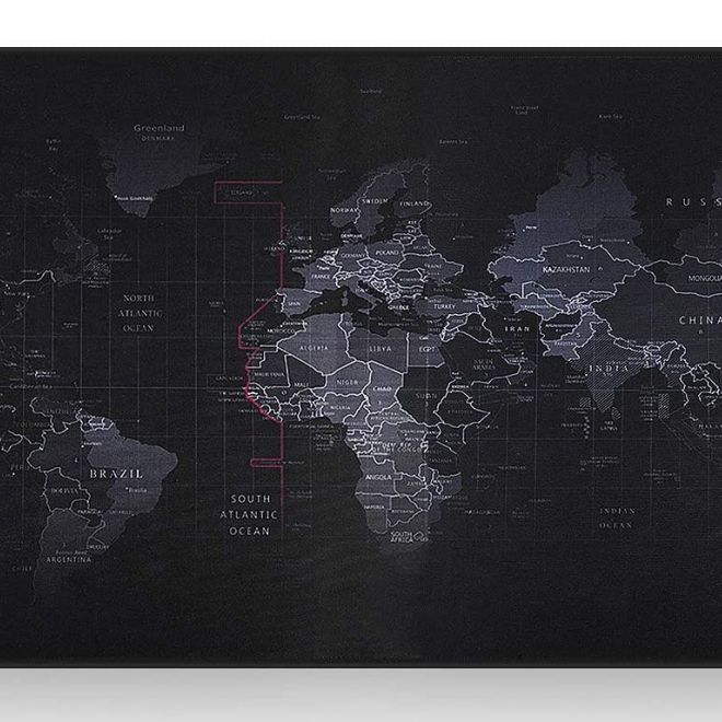 Podložka pod myš a klávesnici XXL - mapa světa