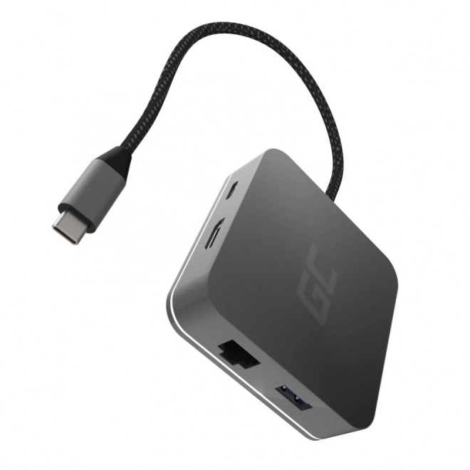 Rozbočovač USB-C GC 6v1 3xUSB 3.0, HDMI, RJ45 (Ethernet), USB-C PD