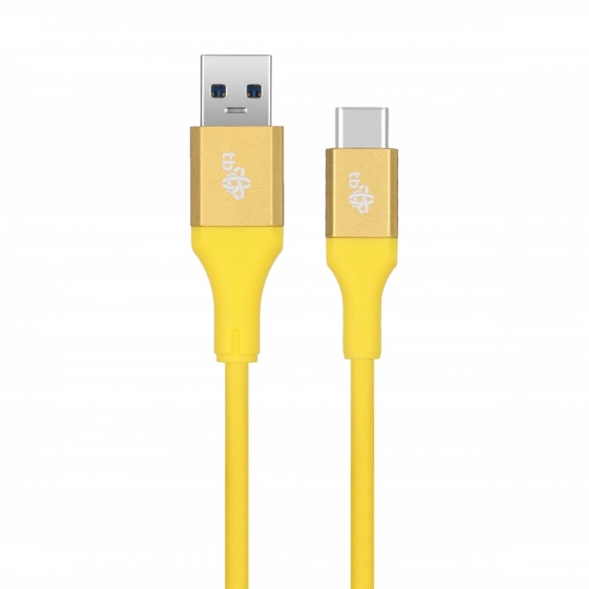 Kabel USB 3.0 - USB C 2m PREMIUM 3A žlutý TPE