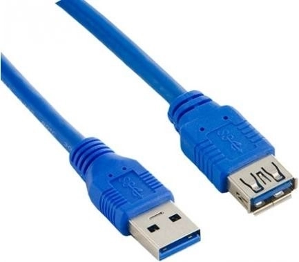 Prodlužovací kabel USB 3.0 AM-AF modrý 1,8M