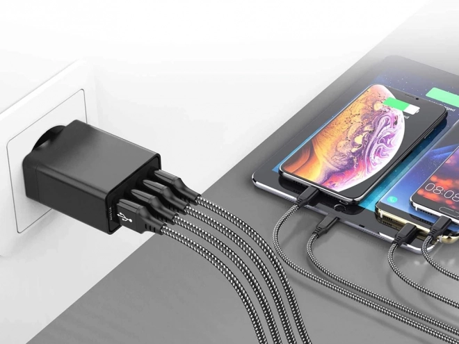 Síťová nabíječka 4xusb Quick Charge 3.0