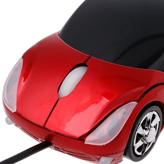 Počítačová myš ve tvaru auta