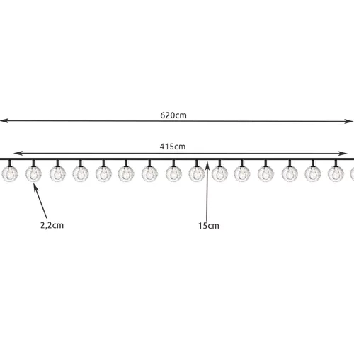 Solární girlanda 3m 2V IP44 23412