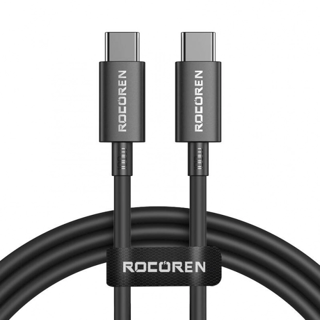 Rychlonabíjecí kabel Rocoren USB-C na USB-C Simples Series 100W, 2 m (černý)