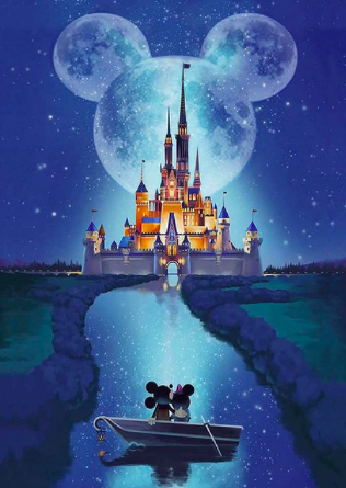 Sada na diamantové malování - Disney zámek s Mickeym a Minnie
