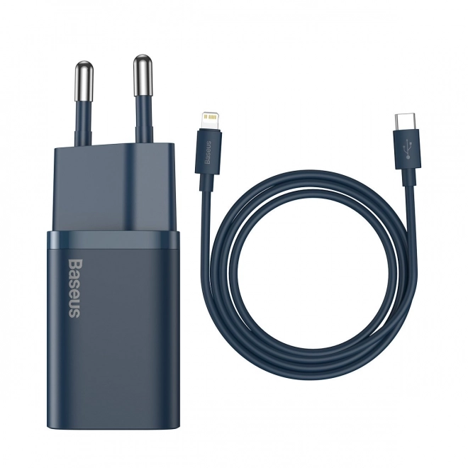 Baseus Super Si Quick Charger 1C 20W s kabelem USB-C pro Lightning 1m (modrý)