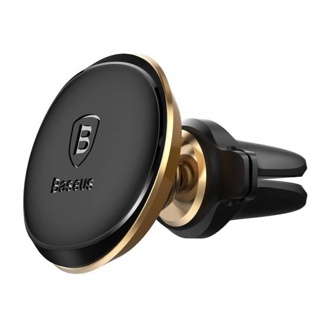 Baseus Magnetic Air Vent Car Mount Holder with cable clip Gold