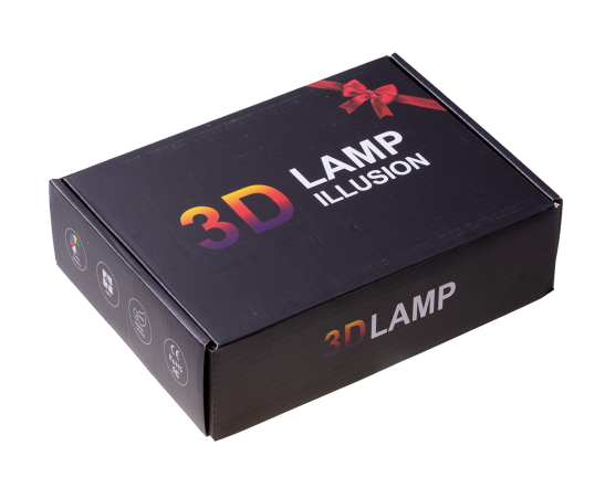 3D LED noční lampička "Motorka - závodník" Hologram + dálkové ovládání
