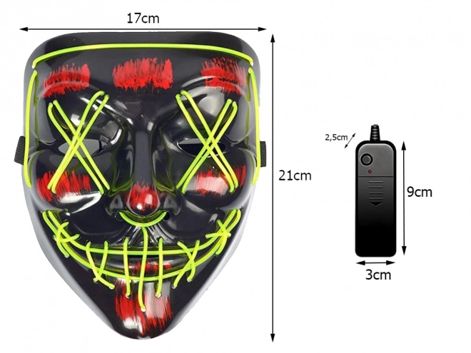 Halloweenská svítící maska Očista