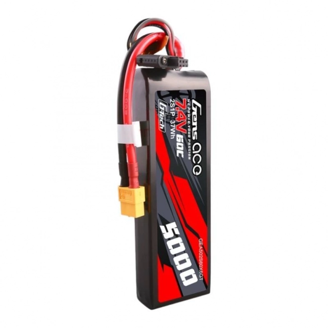 Gens ace G-Tech 5000mAh 7,4V 60C 2S1P Lipo pouzdro z PC materiálu s XT60 konektorem