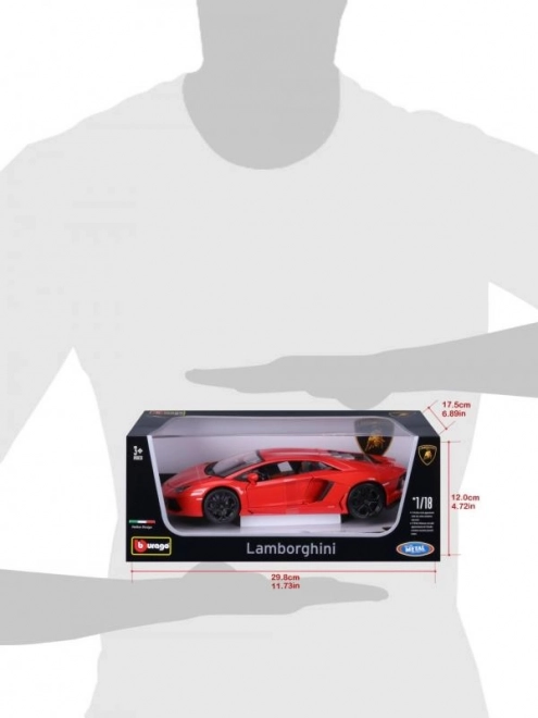 Bburago Lamborghini Aventador 1:18 oranžová 18-11033