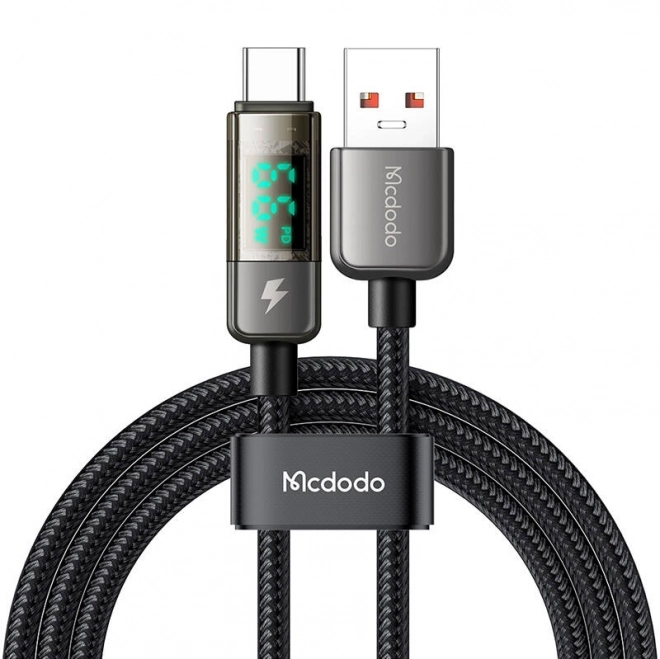 Mcdodo CA-3630 Kabel USB-A na USB-C, automatické vypnutí, PD 100W, 1,2 m (černý)